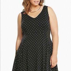 Polka dot flowy dress